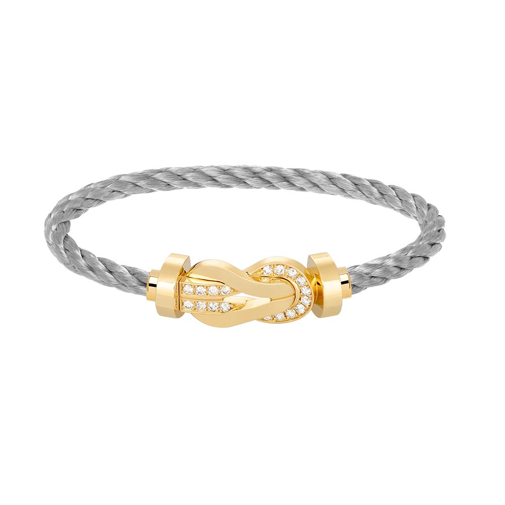 [Azure Tears]GROßES ACHTSTELLIGES SCHNALLE HALBER DIAMANT ARMREIF - GOLD