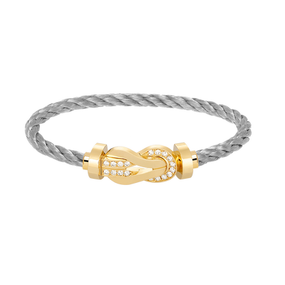 [Azure Tears]GROßES ACHTSTELLIGES SCHNALLE HALBER DIAMANT ARMREIF - GOLD