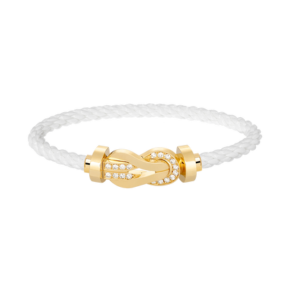 [Azure Tears]GROßES ACHTSTELLIGES SCHNALLE HALBER DIAMANT ARMREIF - GOLD
