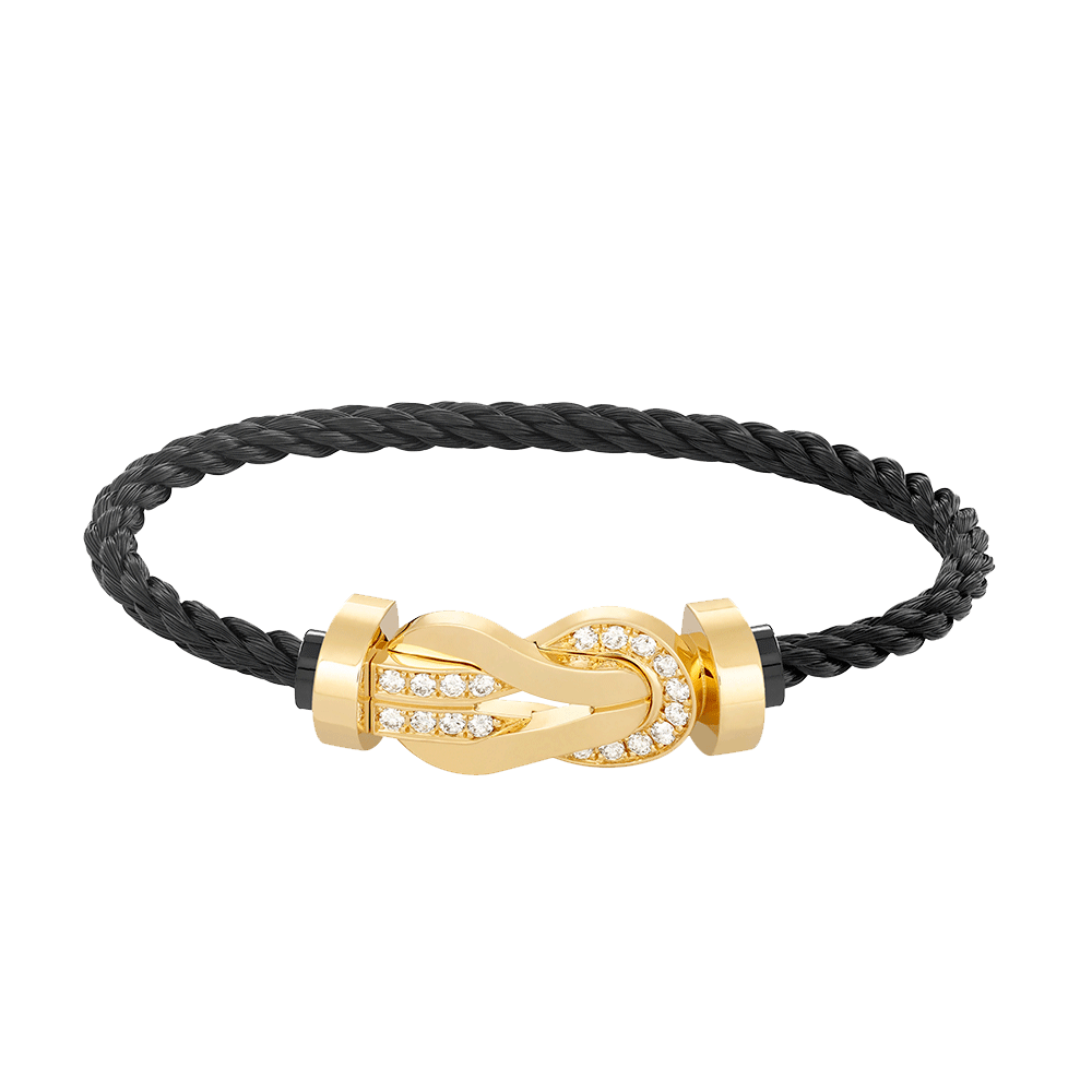 [Azure Tears]GROßES ACHTSTELLIGES SCHNALLE HALBER DIAMANT ARMREIF - GOLD