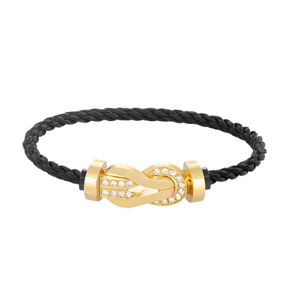 [Azure Tears]GROßES ACHTSTELLIGES SCHNALLE HALBER DIAMANT ARMREIF - GOLD