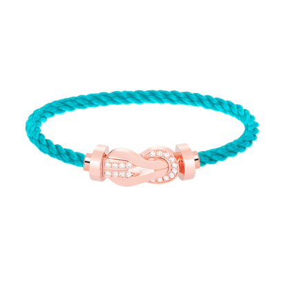[Azure Tears]LARGE 8-FIGURE BUCKLE HALF DIAMOND BRACELET - ROSE GOLD