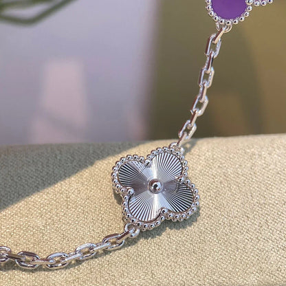 [Azure Tears]LUCKY CLOVER 5-MOTIF-ARMBAND – VIOLET COLLECTION