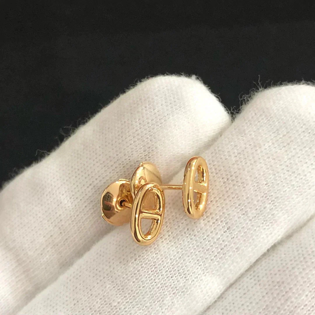 [Azure Tears]KLEINE KETTENOHRRINGE GOLD UND SILBER