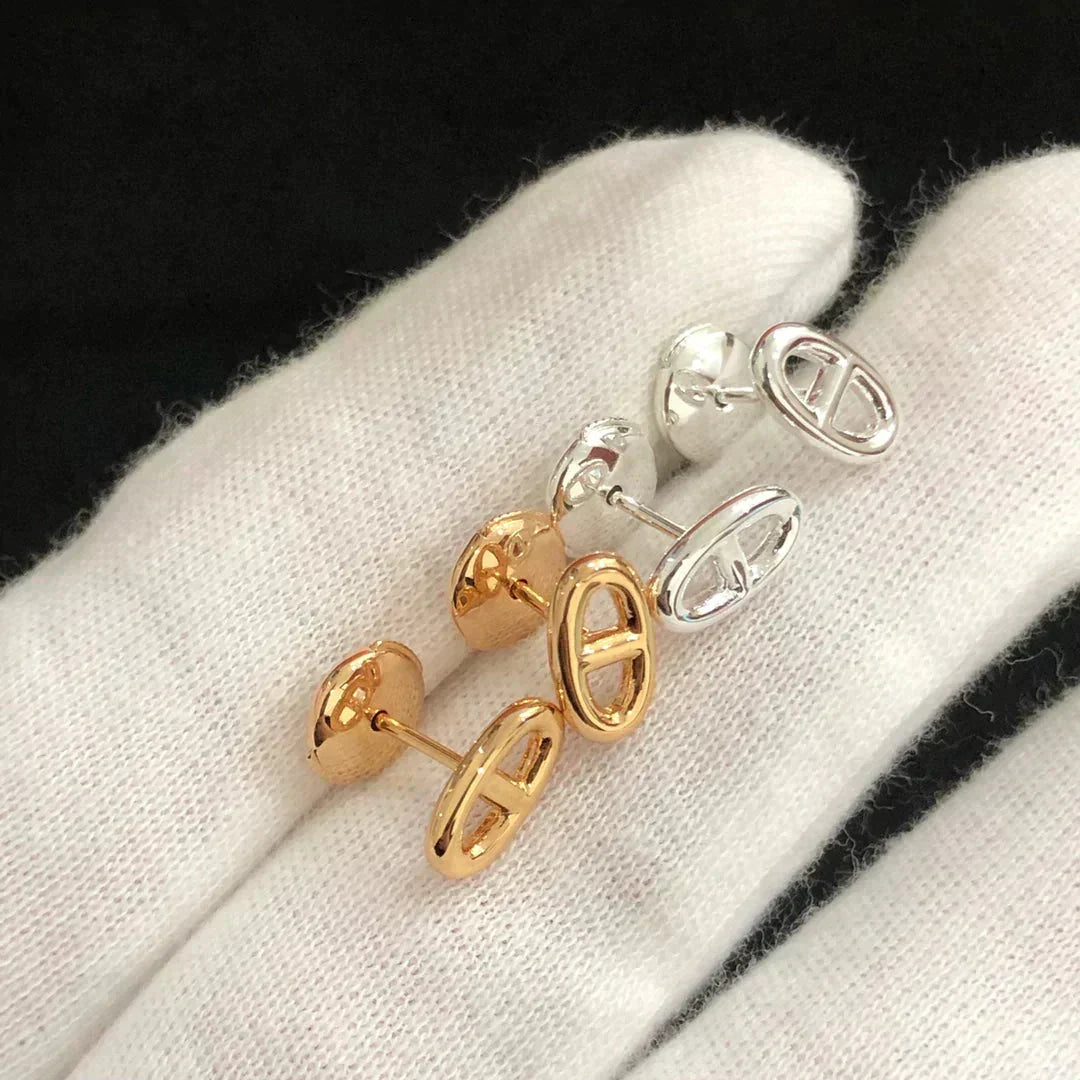 [Azure Tears]KLEINE KETTENOHRRINGE GOLD UND SILBER