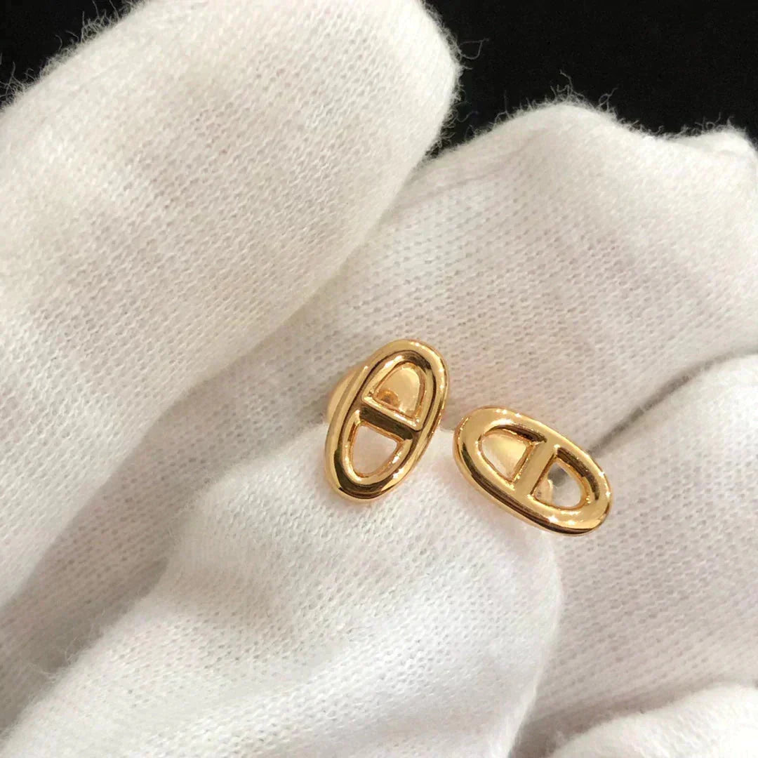 [Azure Tears]KLEINE KETTENOHRRINGE GOLD UND SILBER