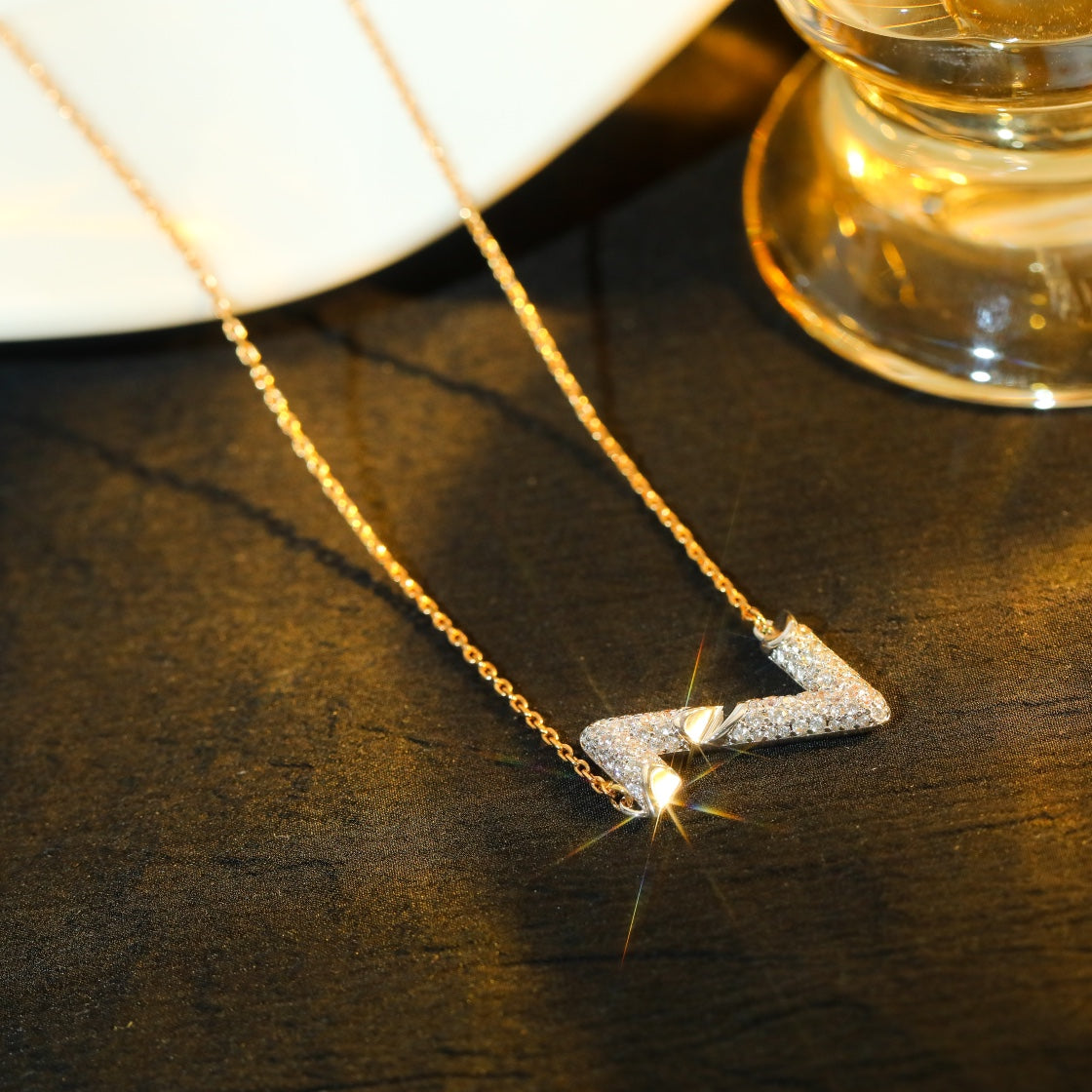 [アズールティアーズ]VOLT SILVER DIAMOND PEDANT NECKLACE