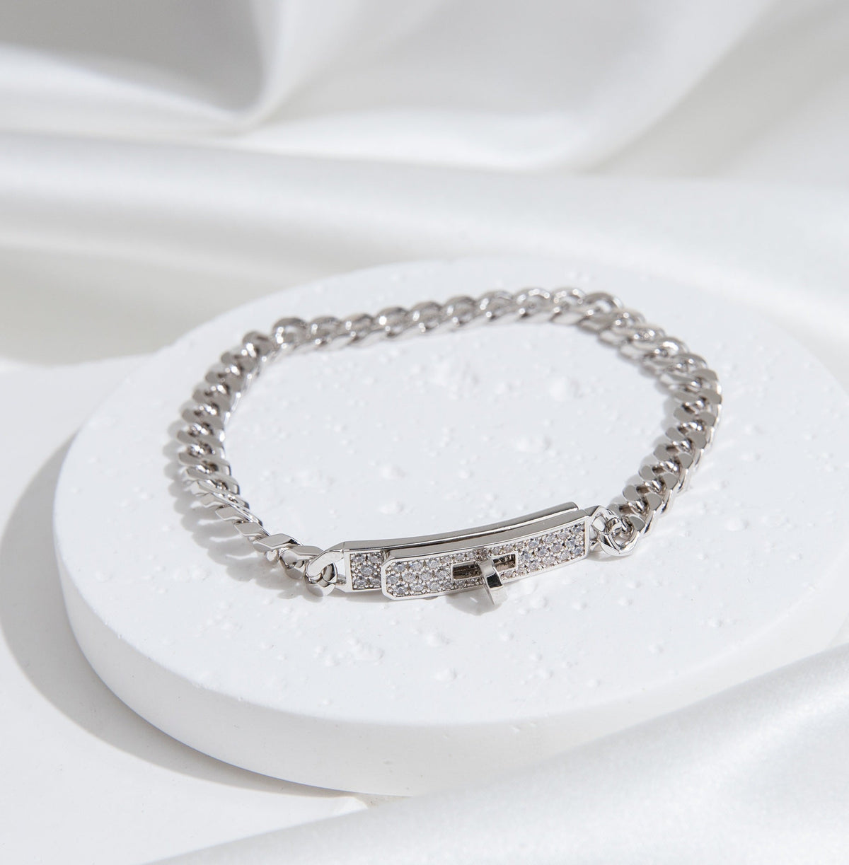 [Azure Tears]KELLY CHAIN SILVER DIAMOND BRACELET