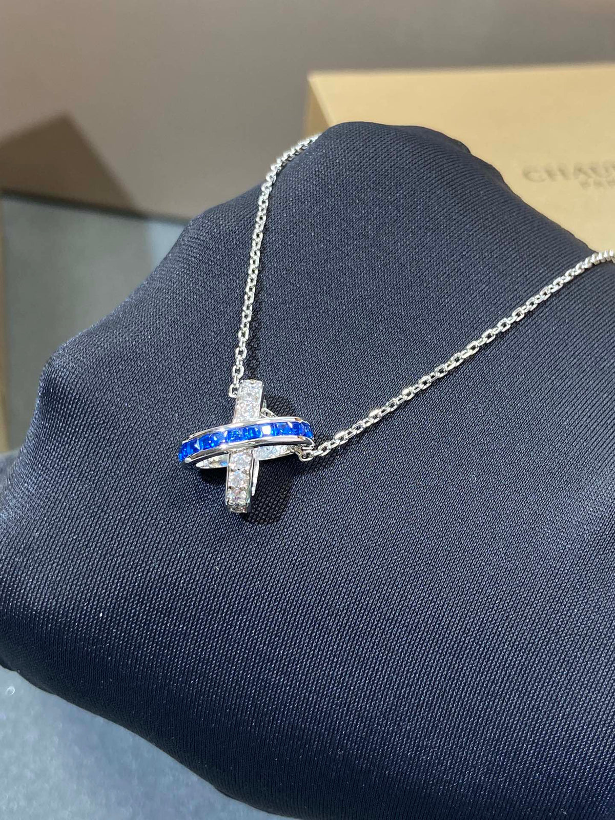 [Azure Tears]LIENS DIAMOND SILVER NECKLACE