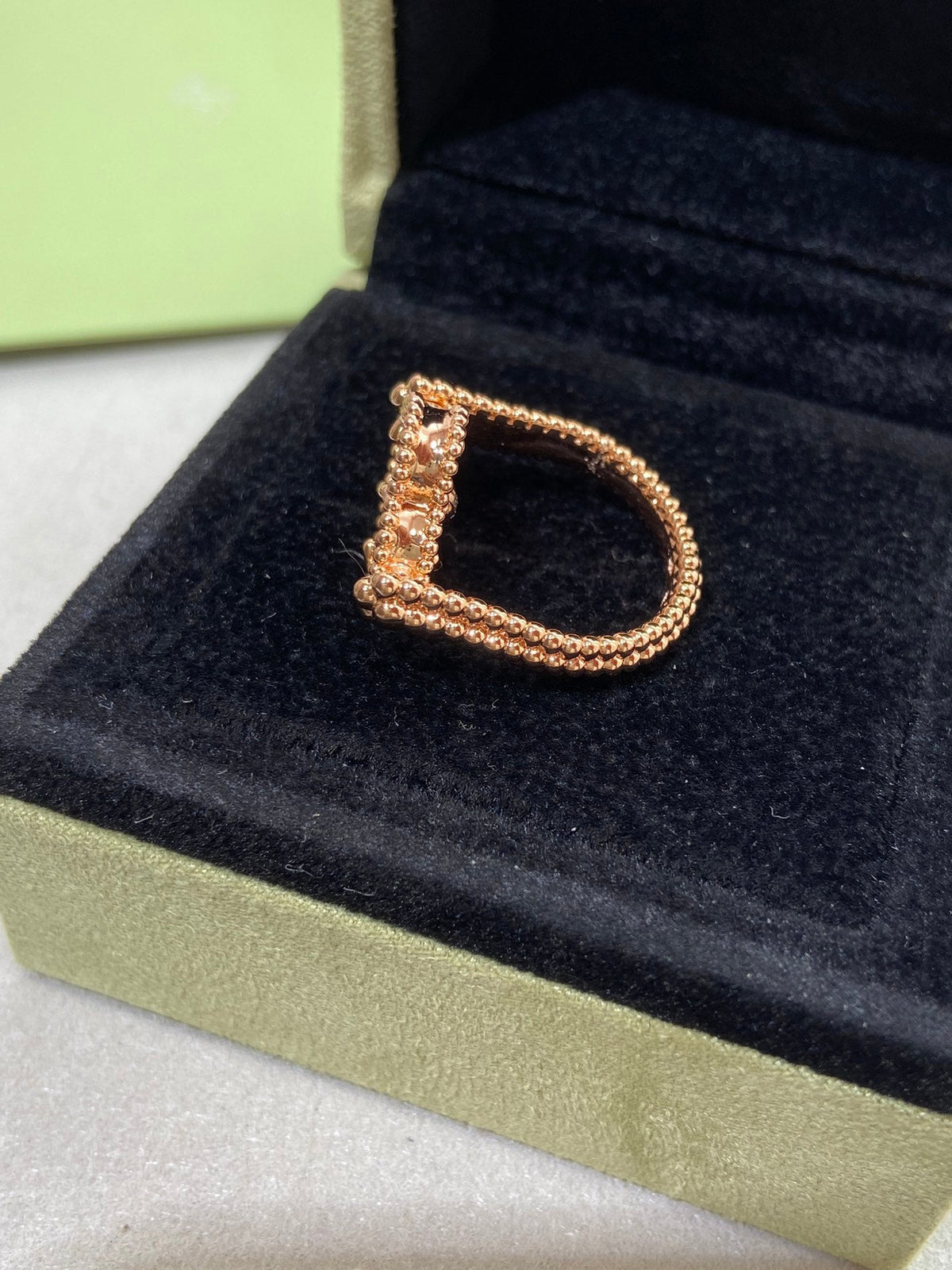 [Azure Tears]LUCKY CLOVER GOLD WENDEBARER RING