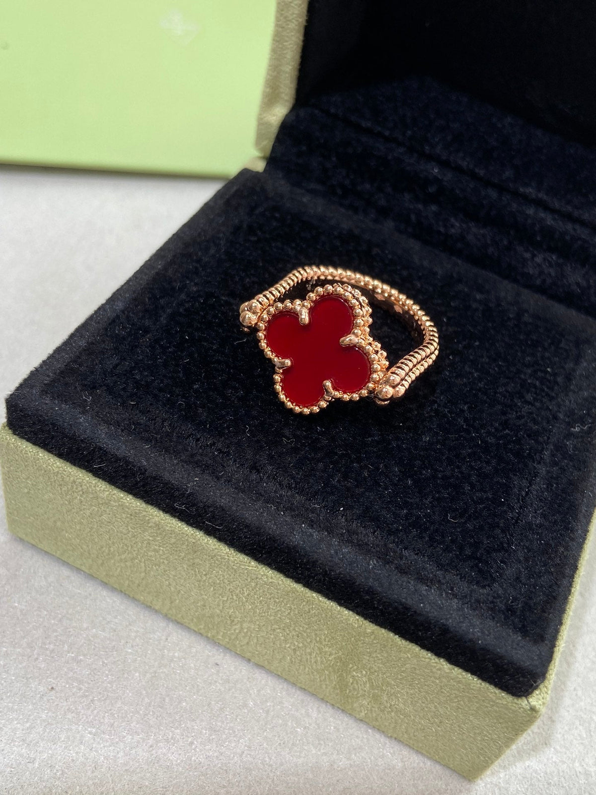 [Azure Tears]LUCKY CLOVER GOLD WENDEBARER RING