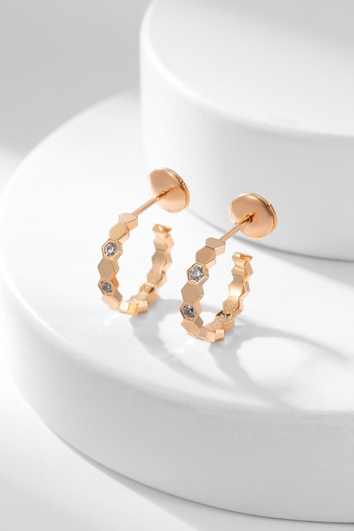 [Azure Tears]BEE LOVE DIAMOND HOOP EARRINGS