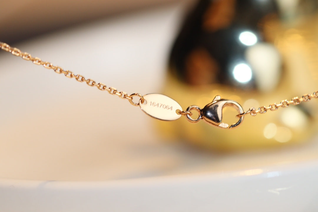[Azure Tears]JEUX MALACHIT 1 DIAMANT ROSEGOLD HALSKETTE
