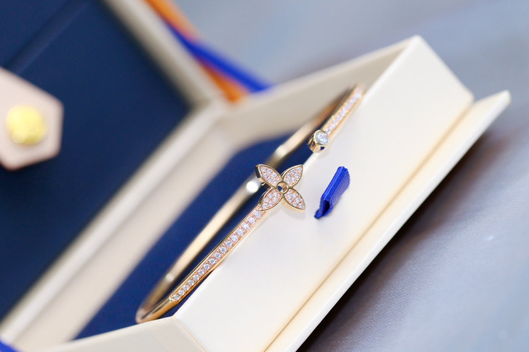 [Azure Tears]IDYLLE ROSE GOLD OFFENER ARMBREIF MIT DIAMANTENPFLASTERUNG