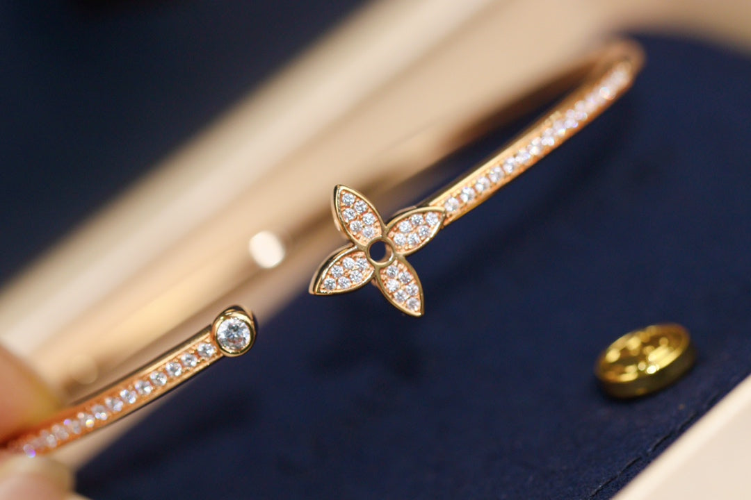 [Azure Tears]IDYLLE ROSE GOLD OFFENER ARMBREIF MIT DIAMANTENPFLASTERUNG