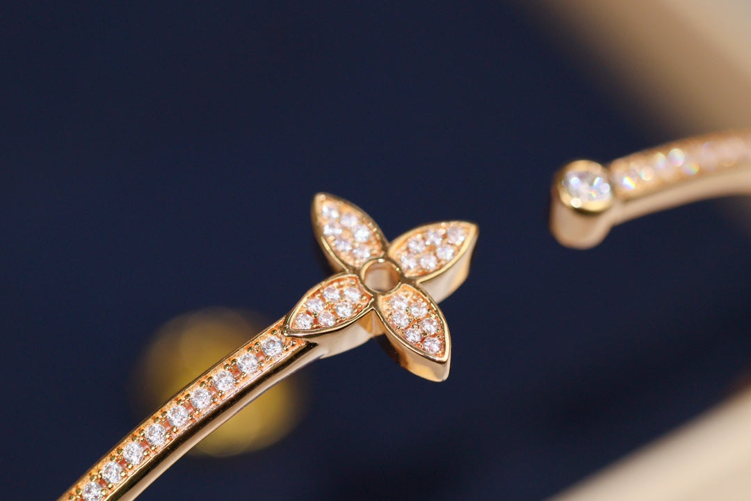 [Azure Tears]IDYLLE ROSE GOLD OFFENER ARMBREIF MIT DIAMANTENPFLASTERUNG