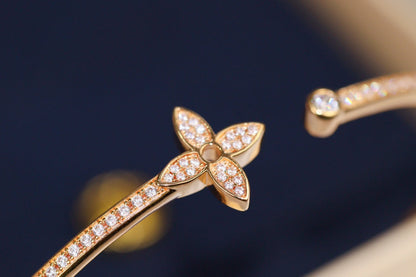 [Azure Tears]IDYLLE ROSE GOLD OFFENER ARMBREIF MIT DIAMANTENPFLASTERUNG