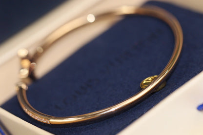 [Azure Tears]IDYLLE ROSE GOLD OFFENER ARMBREIF MIT DIAMANTENPFLASTERUNG