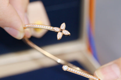[Azure Tears]IDYLLE ROSE GOLD OFFENER ARMBREIF MIT DIAMANTENPFLASTERUNG
