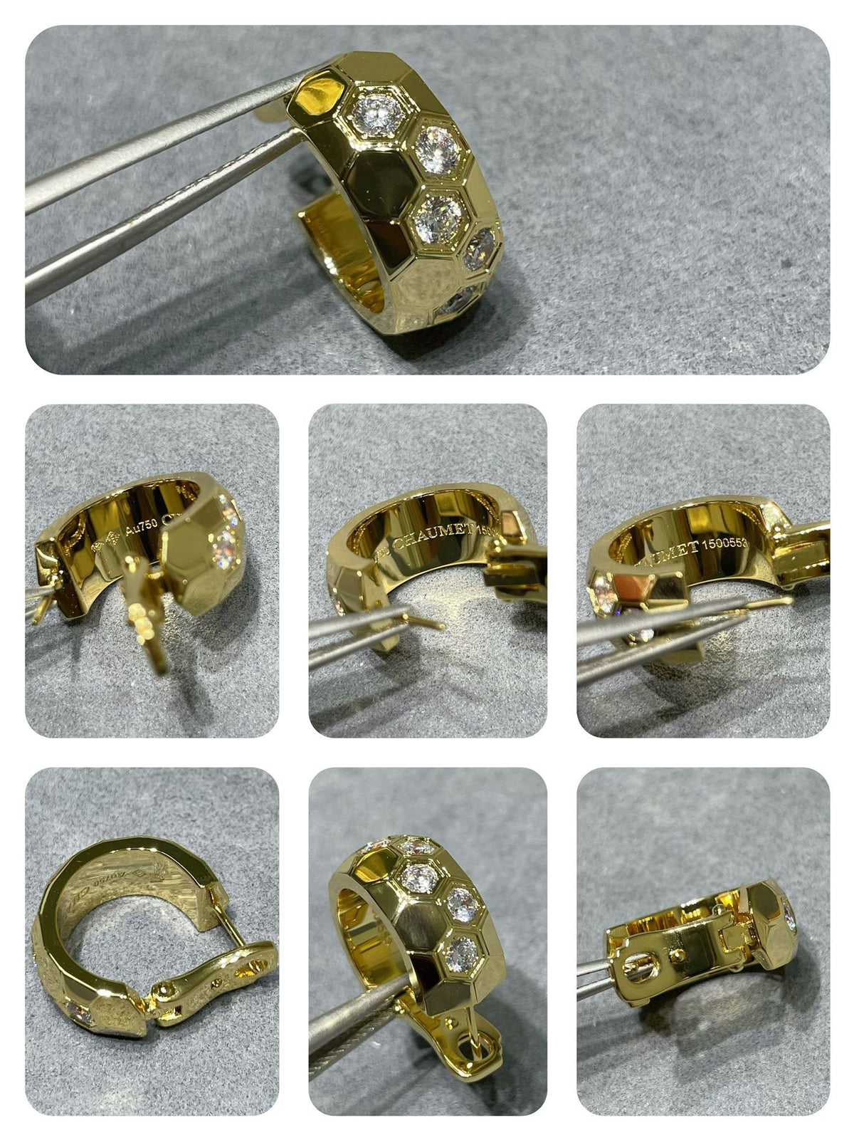[Azure Tears]BEE LOVE DIAMOND HOOP OHRRINGE