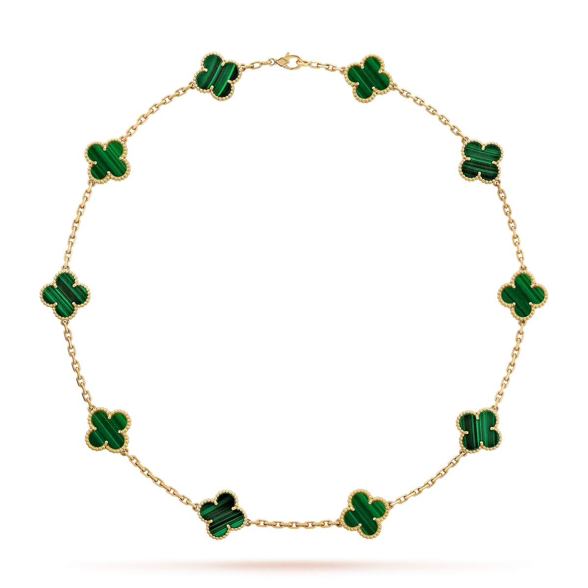 [Azure Tears]KLASSISCHES GLÜCKLICHES 10-BLATT-KLEE-HALSKETTE GOLD KOLLEKTION