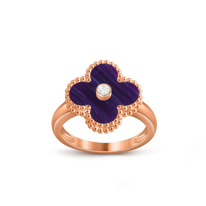 [Azure Tears]GLÜCKKLEE RINGKOLLEKTION AUS ROSÉGOLD MIT DIAMANTENAKZENTEN