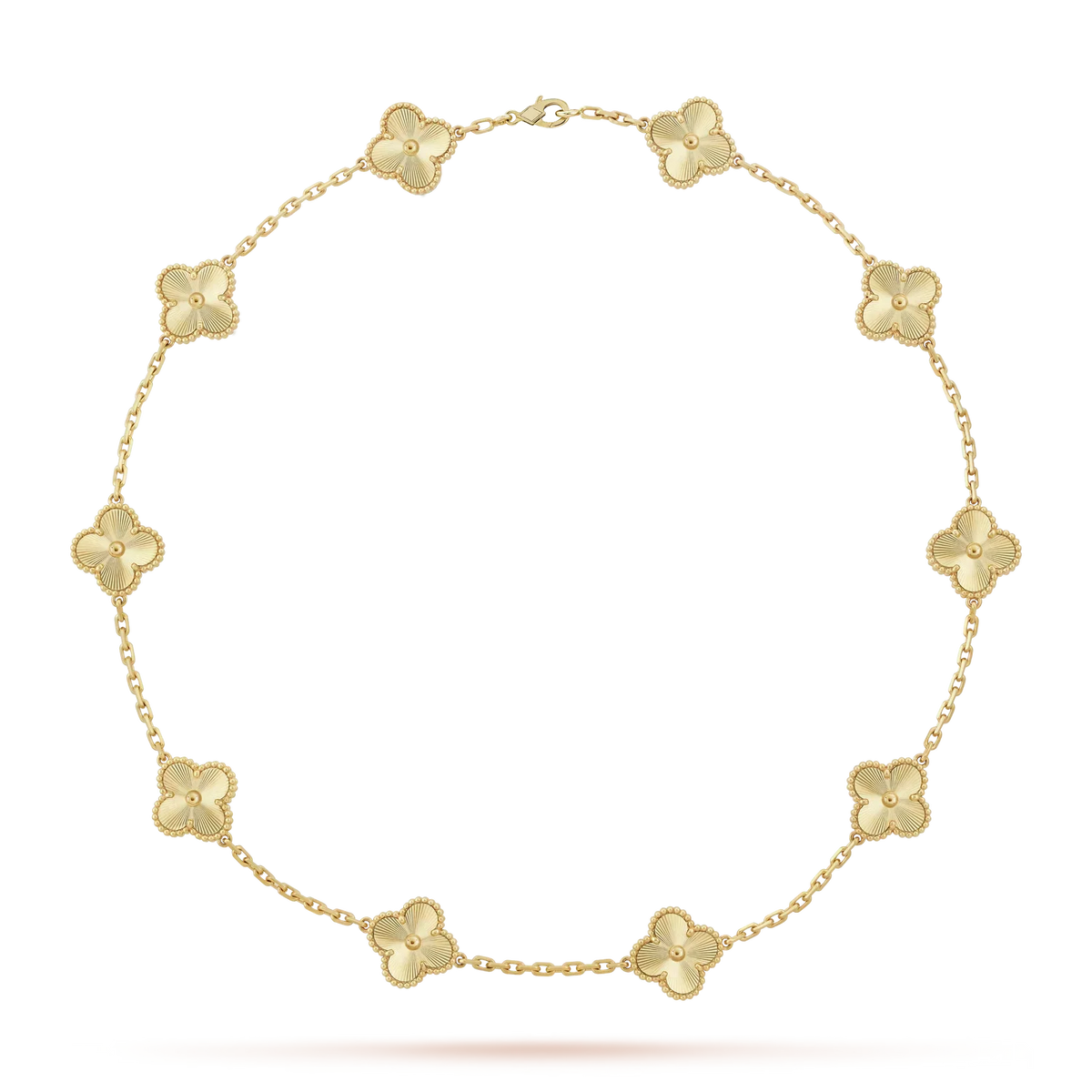 [Azure Tears]KLASSISCHES GLÜCKLICHES 10-BLATT-KLEE-HALSKETTE GOLD KOLLEKTION