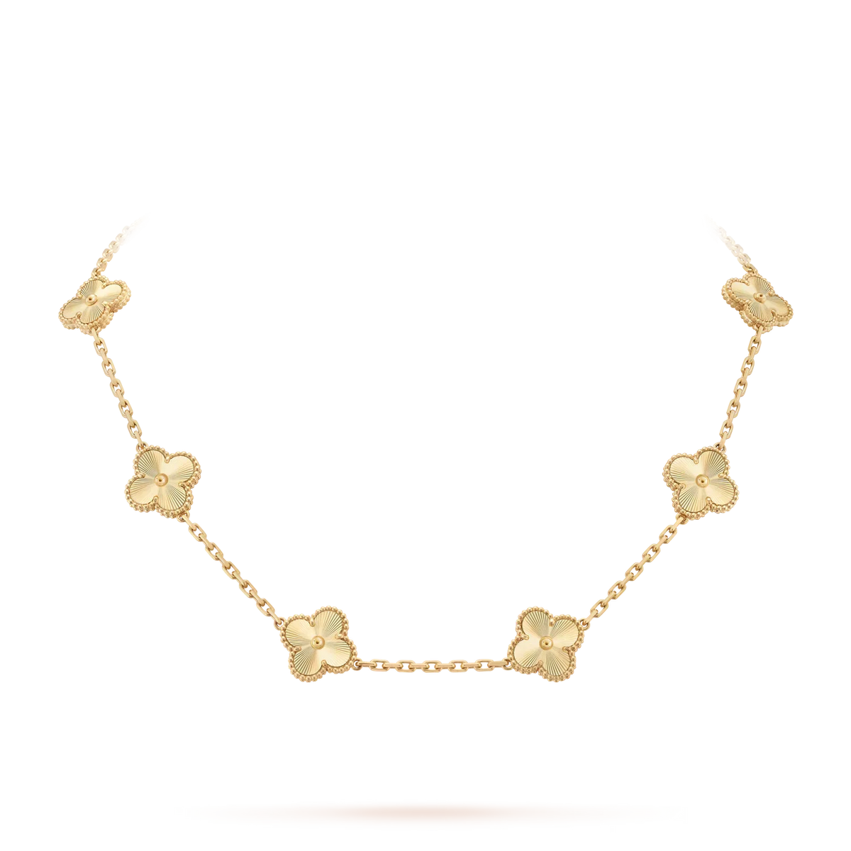 [Azure Tears]KLASSISCHES GLÜCKLICHES 10-BLATT-KLEE-HALSKETTE GOLD KOLLEKTION
