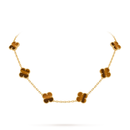 [Azure Tears]KLASSISCHES GLÜCKLICHES 10-BLATT-KLEE-HALSKETTE GOLD KOLLEKTION
