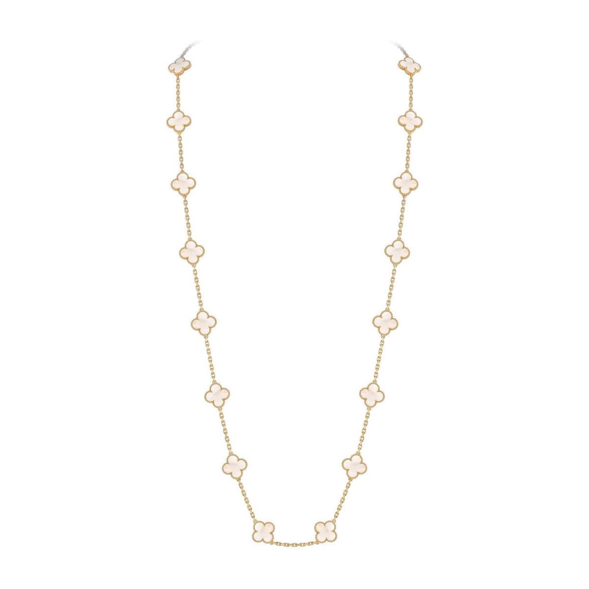 [Azure Tears]CLASSIC 20-MOTIF LUCKY CLOVER LONG NECKLACE GOLD COLLECTION