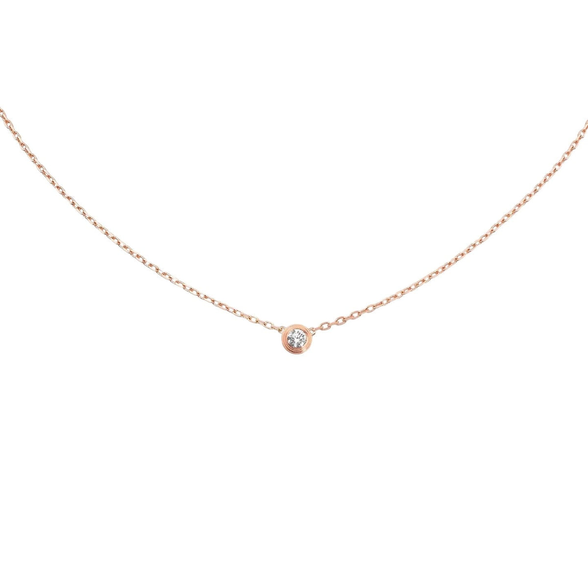 [Azure Tears]LOVE SCREW PENDANT SINGLE DIAMOND NECKLACE