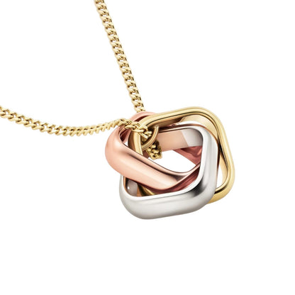[Azure Tears]DREIFARBIGE QUADRATISCHE RINGKETTE