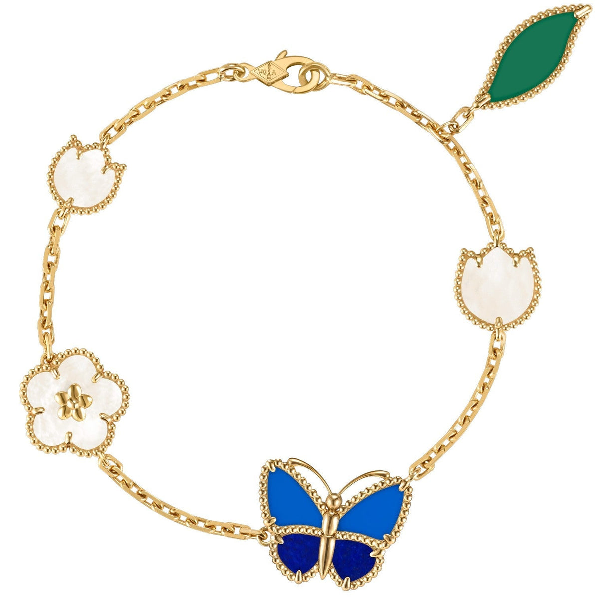 [Azure Tears]FRÜHLINGSZAUBER SCHMETTERLINGS- & BLUMEN-CHARM-ARMBAND