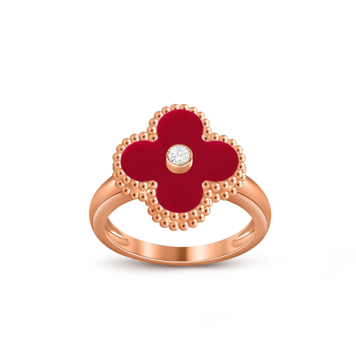 [Azure Tears]GLÜCKKLEE RINGKOLLEKTION AUS ROSÉGOLD MIT DIAMANTENAKZENTEN