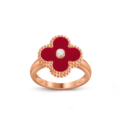 [Azure Tears]GLÜCKKLEE RINGKOLLEKTION AUS ROSÉGOLD MIT DIAMANTENAKZENTEN