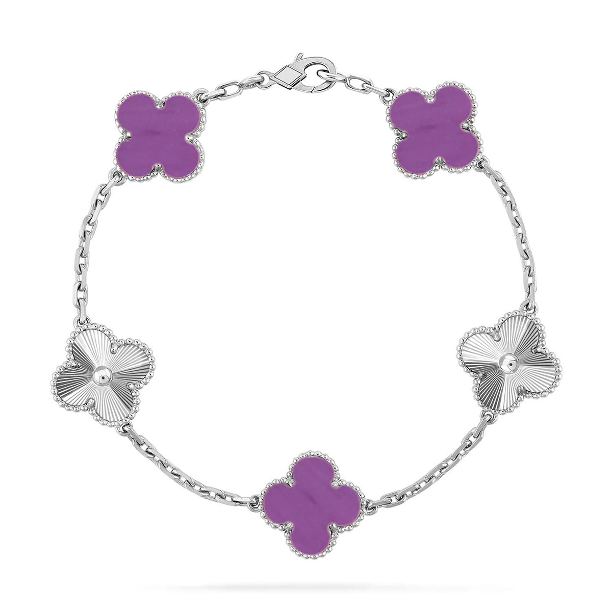 [Azure Tears]LUCKY CLOVER 5-MOTIF-ARMBAND – VIOLET COLLECTION
