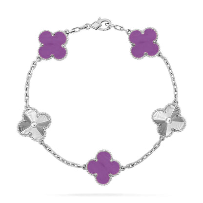 [Azure Tears]LUCKY CLOVER 5-MOTIF-ARMBAND – VIOLET COLLECTION