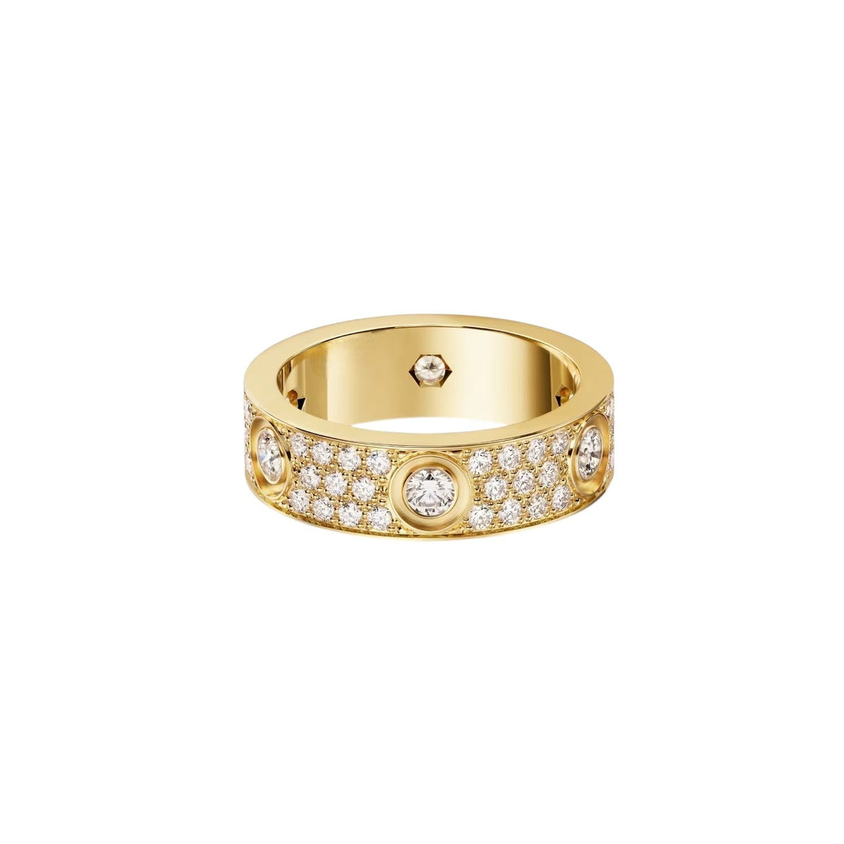 [Azure Tears]LOVE 5.5MM FULL-PAVÉ 6-DIAMOND RING
