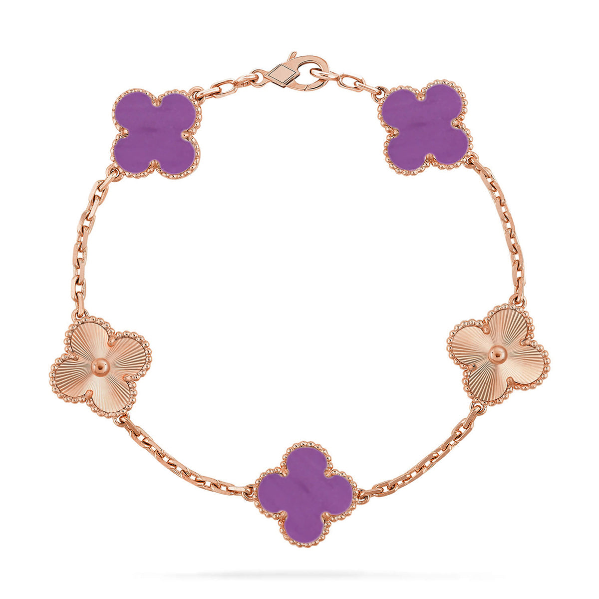 [Azure Tears]LUCKY CLOVER 5-MOTIF-ARMBAND – VIOLET COLLECTION