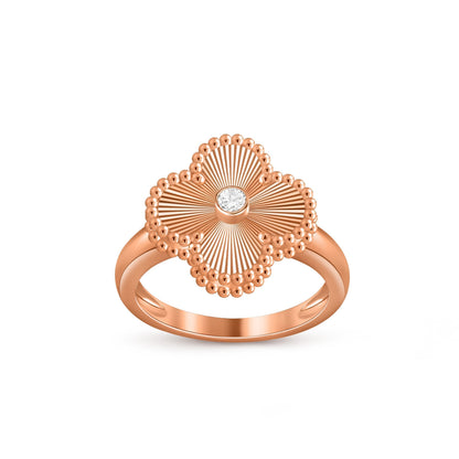 [Azure Tears]GLÜCKKLEE RINGKOLLEKTION AUS ROSÉGOLD MIT DIAMANTENAKZENTEN