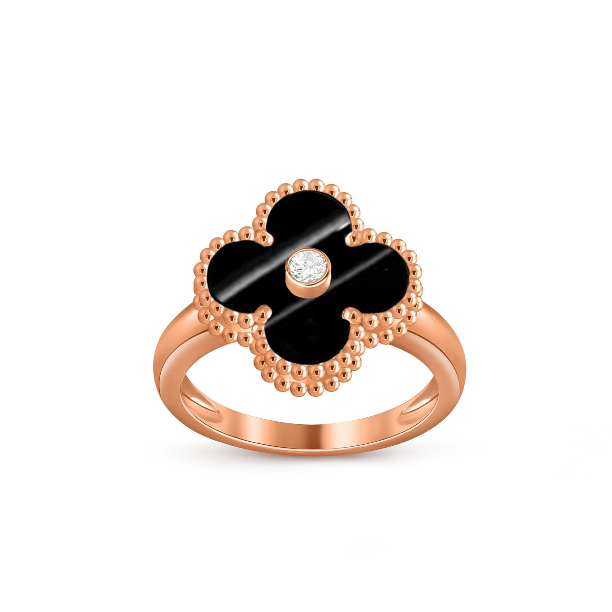 [Azure Tears]GLÜCKKLEE RINGKOLLEKTION AUS ROSÉGOLD MIT DIAMANTENAKZENTEN