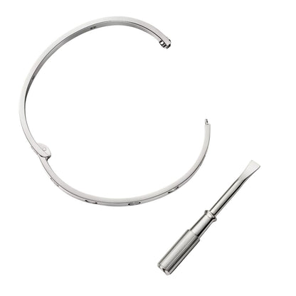 [Azure Tears]CLASSIC 6.1MM LOVE SINGLE-SCREW CLOSURE BANGLE - 4-DIAMOND