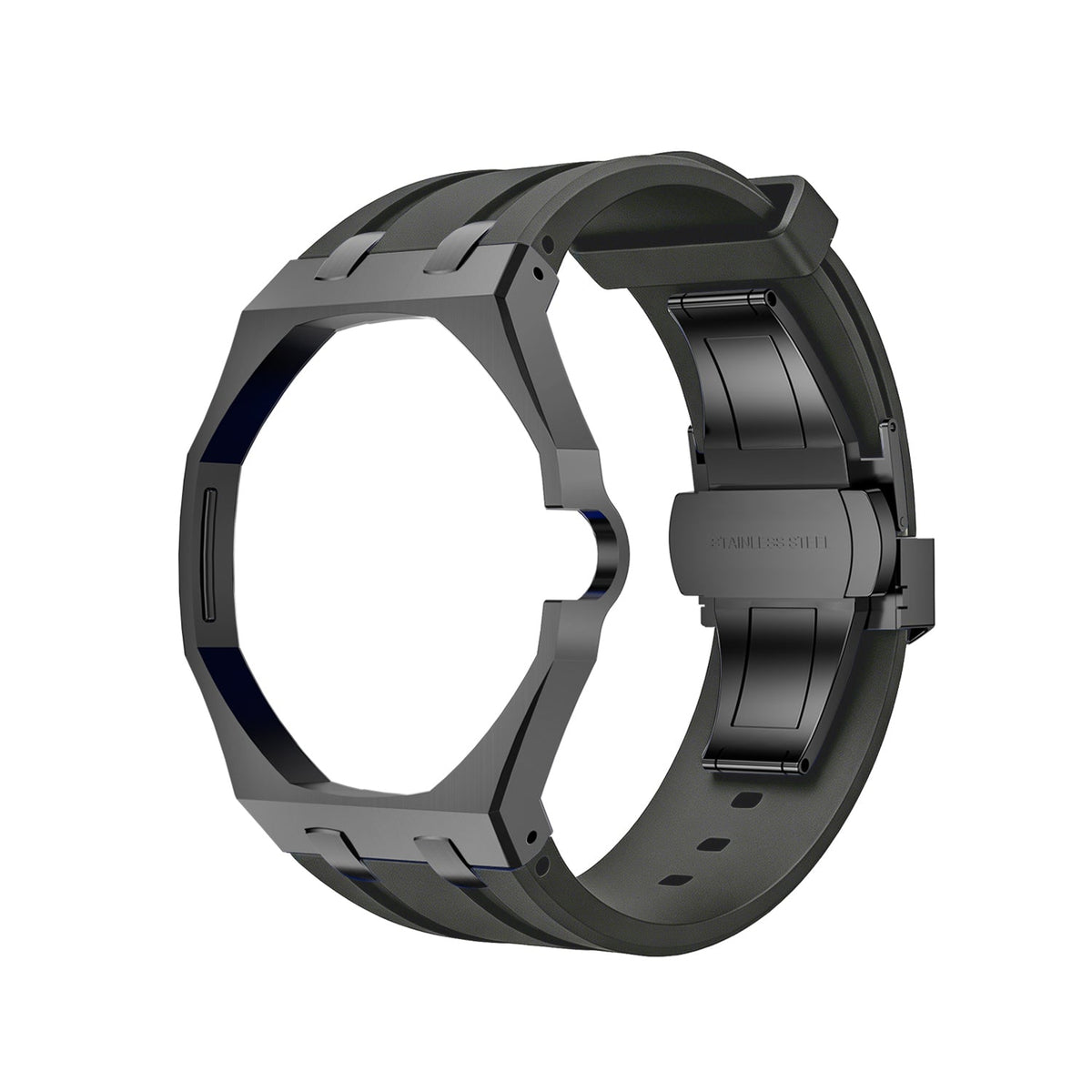 [Azure Tears]OAK POP SCHWARZES STAHLGEHÄUSE & SILIKONARMBAND