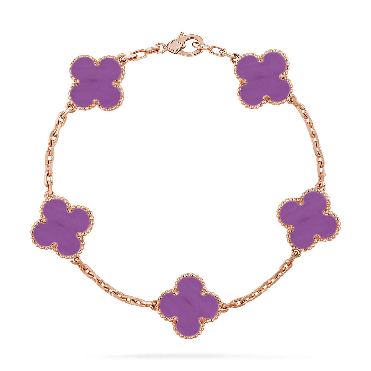 [Azure Tears]LUCKY CLOVER 5-MOTIF-ARMBAND – VIOLET COLLECTION