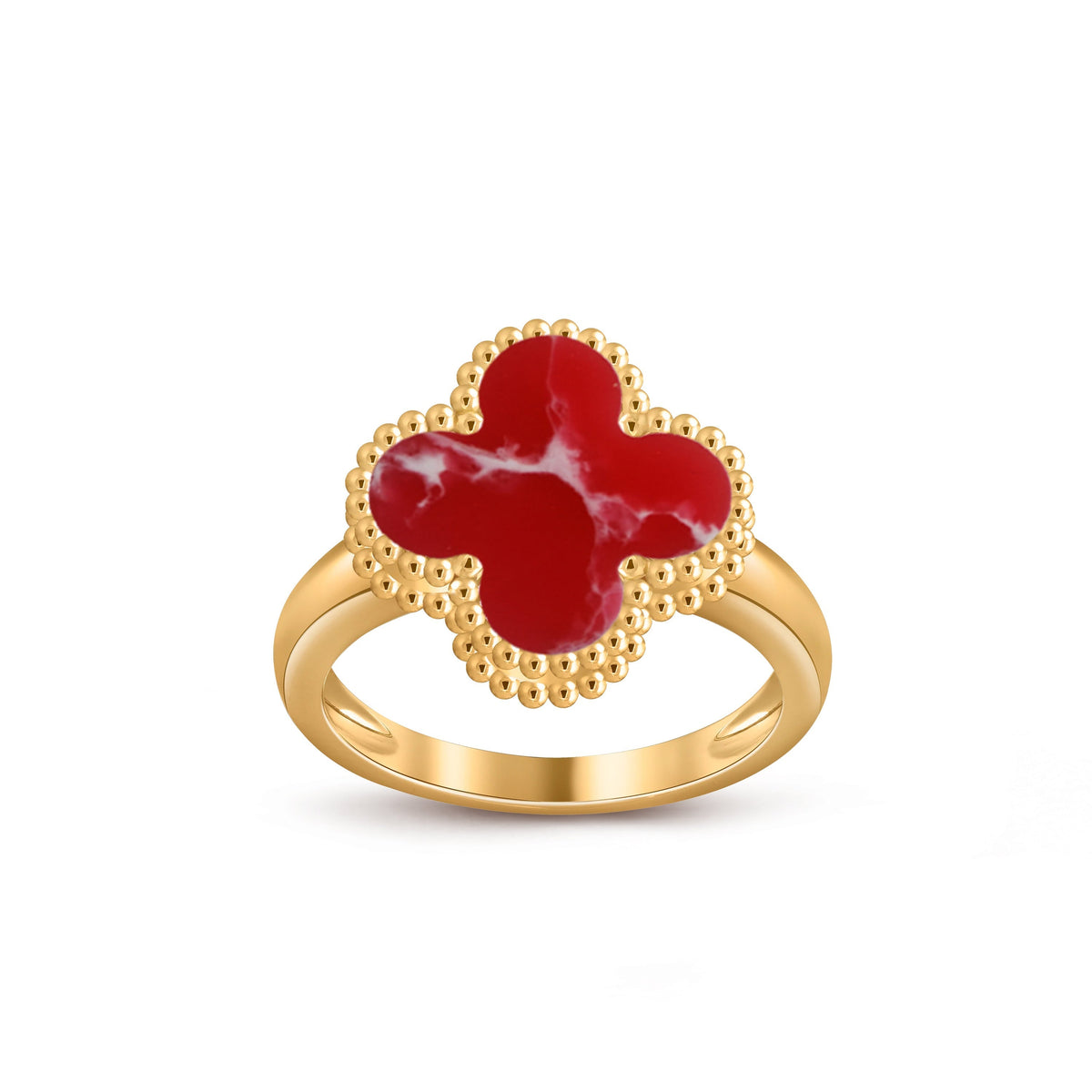 [Azure Tears]LUCKY CLOVER VINTAGE GOLD RING KOLLEKTION