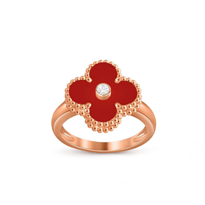 [Azure Tears]GLÜCKKLEE RINGKOLLEKTION AUS ROSÉGOLD MIT DIAMANTENAKZENTEN