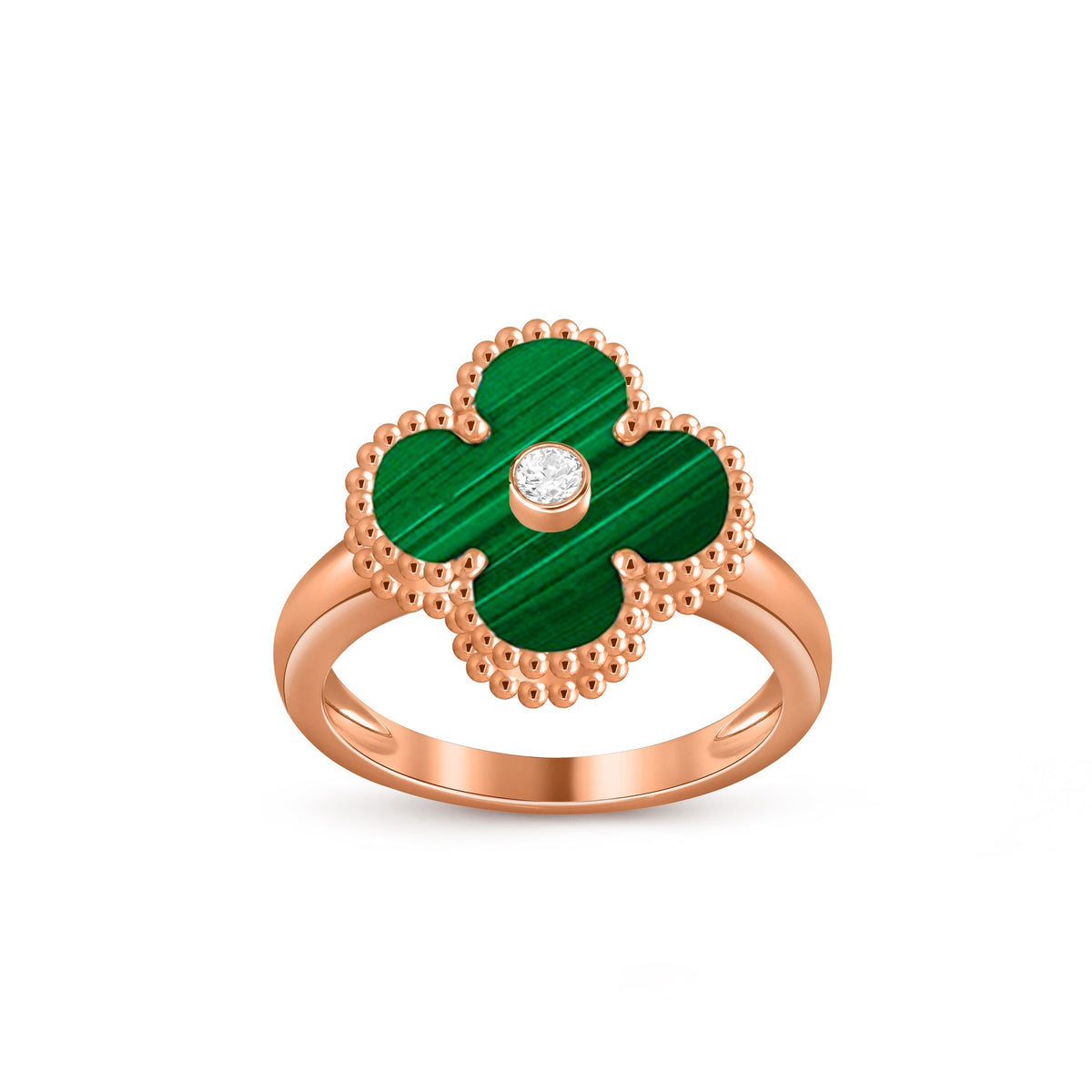 [Azure Tears]GLÜCKKLEE RINGKOLLEKTION AUS ROSÉGOLD MIT DIAMANTENAKZENTEN
