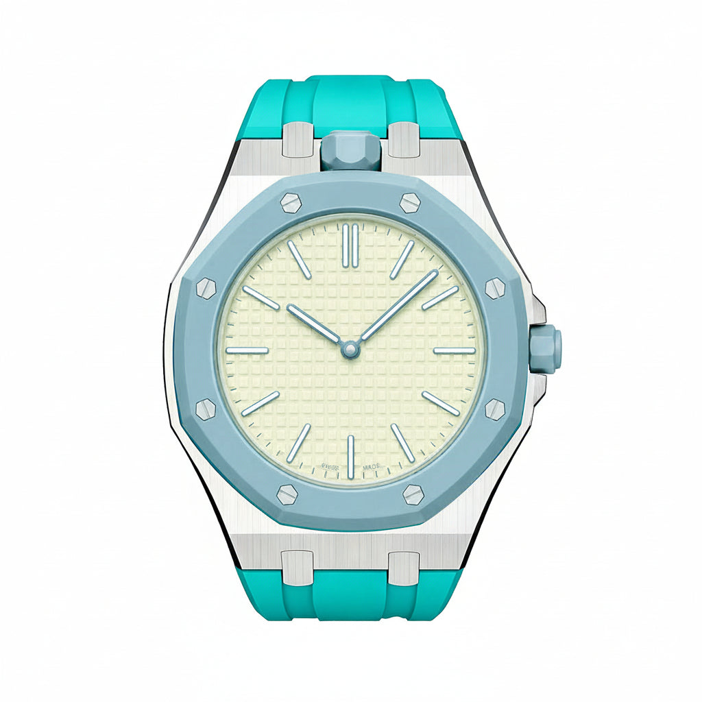 [Azure Tears]OAK POP SKY BLUE STEEL SILIKONBAND
