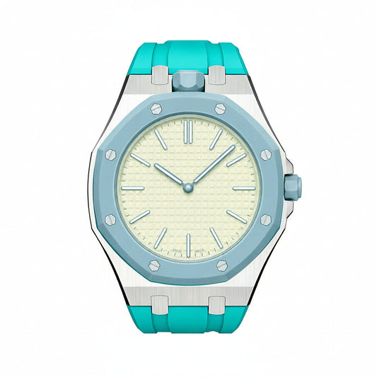 [Azure Tears]OAK POP SKY BLUE STEEL SILIKONBAND