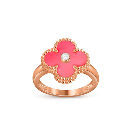 [Azure Tears]GLÜCKKLEE RINGKOLLEKTION AUS ROSÉGOLD MIT DIAMANTENAKZENTEN